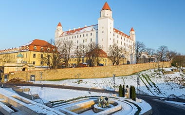 Bratislava Castle during winter, Slovakia